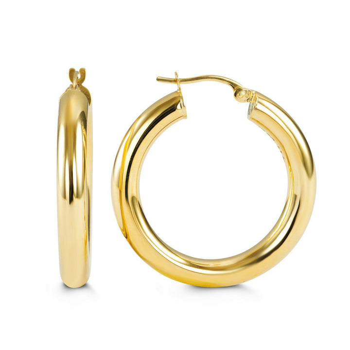 10K Gold Classic Polished Hoops
