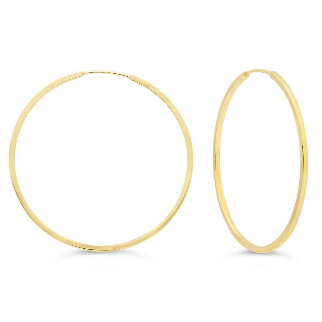 10K Yellow Gold 10mm Sleeper Hoops