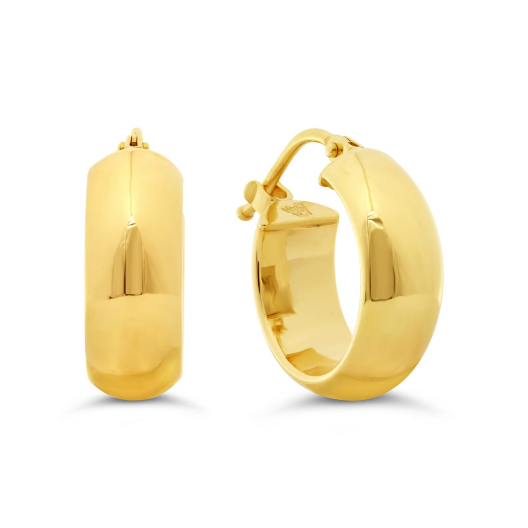 10K Yellow Gold 15mm Chic Huggies