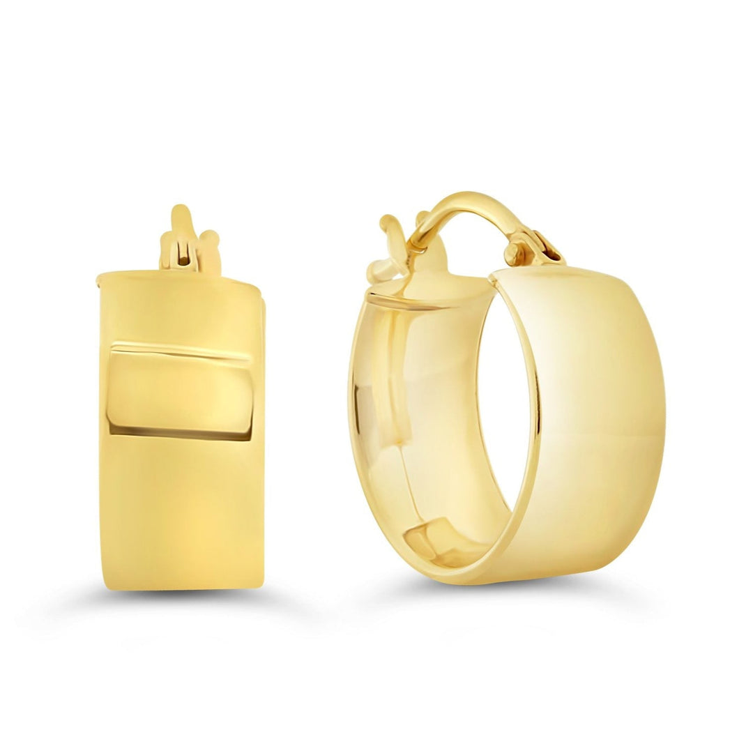 10K Yellow Gold 14mm Chic Huggies