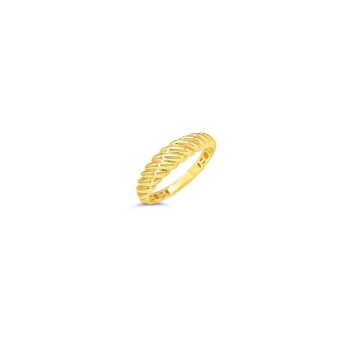 10K Yellow Gold Stackable Croissant Ring