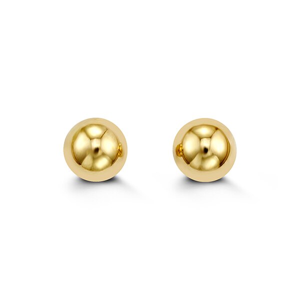 14K Gold Ball Studs
