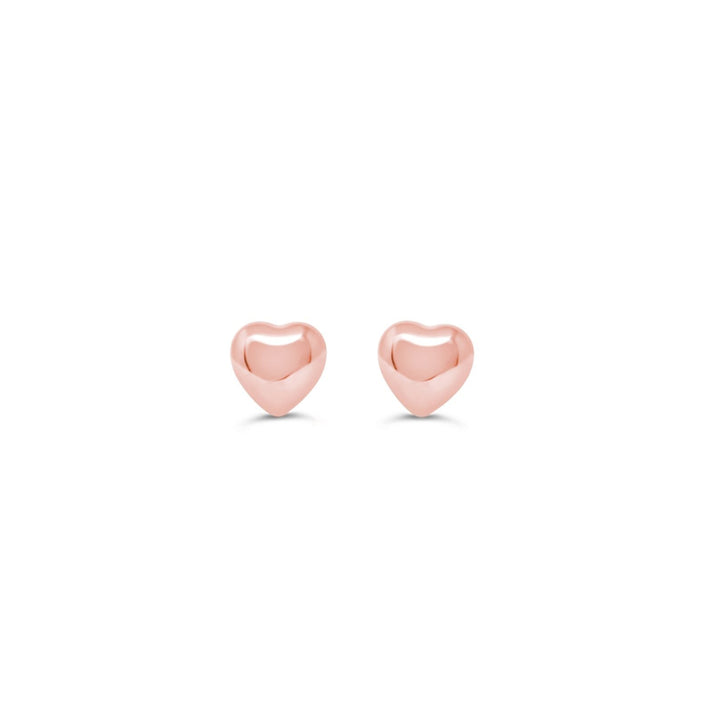 10K Gold Bubble Heart Studs
