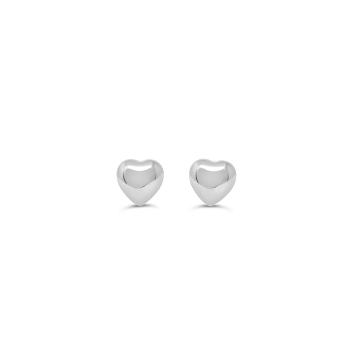 10K Gold Bubble Heart Studs