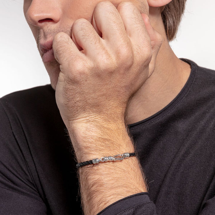 Rebel At Heart Bracelet Leather Strap Lobster Clasp