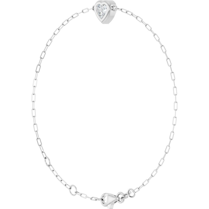 Bracelet en or jaune 14k à maillons courbes avec 0,25ct de diamant