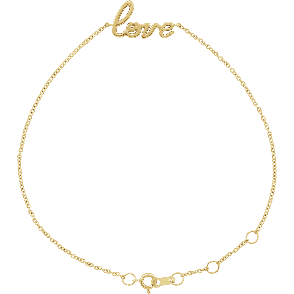 Love Cursive Bracelet