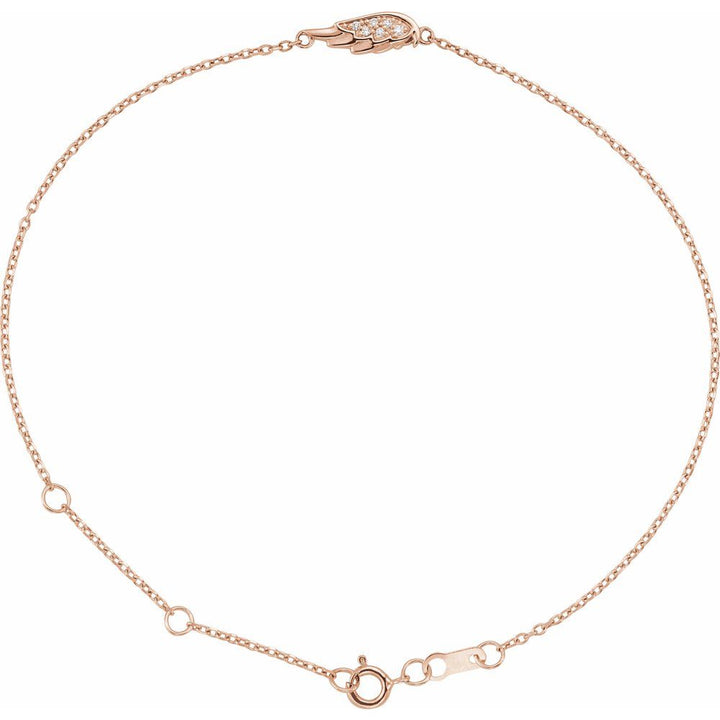 Bracelet en or jaune 14k à maillons courbes avec 0,25ct de diamant