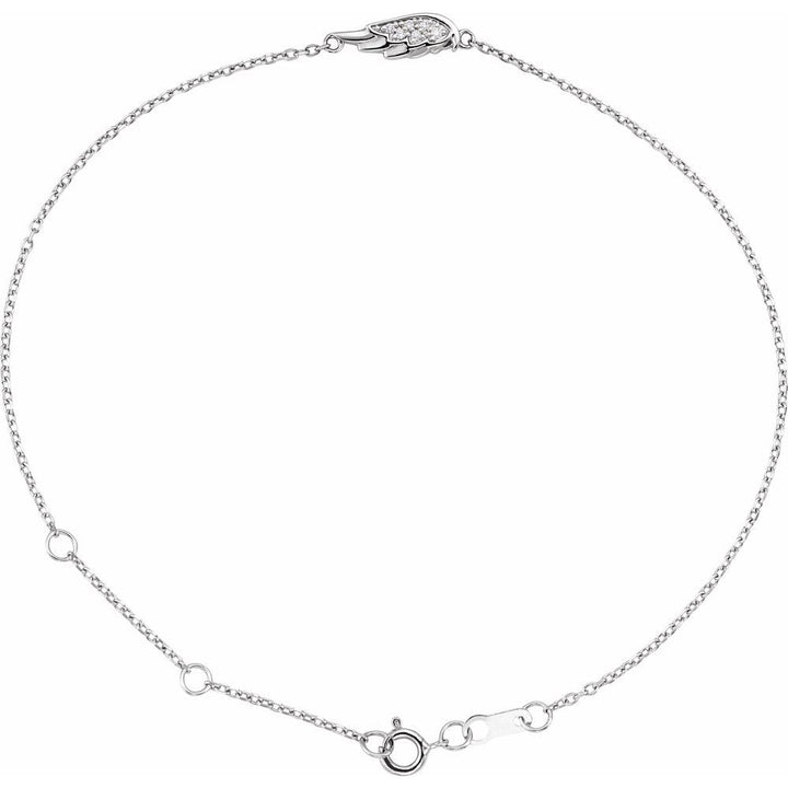 Bracelet en or jaune 14k à maillons courbes avec 0,25ct de diamant