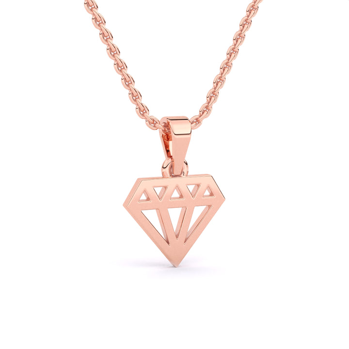 Geometric Diamond-Inspired Gold Necklace