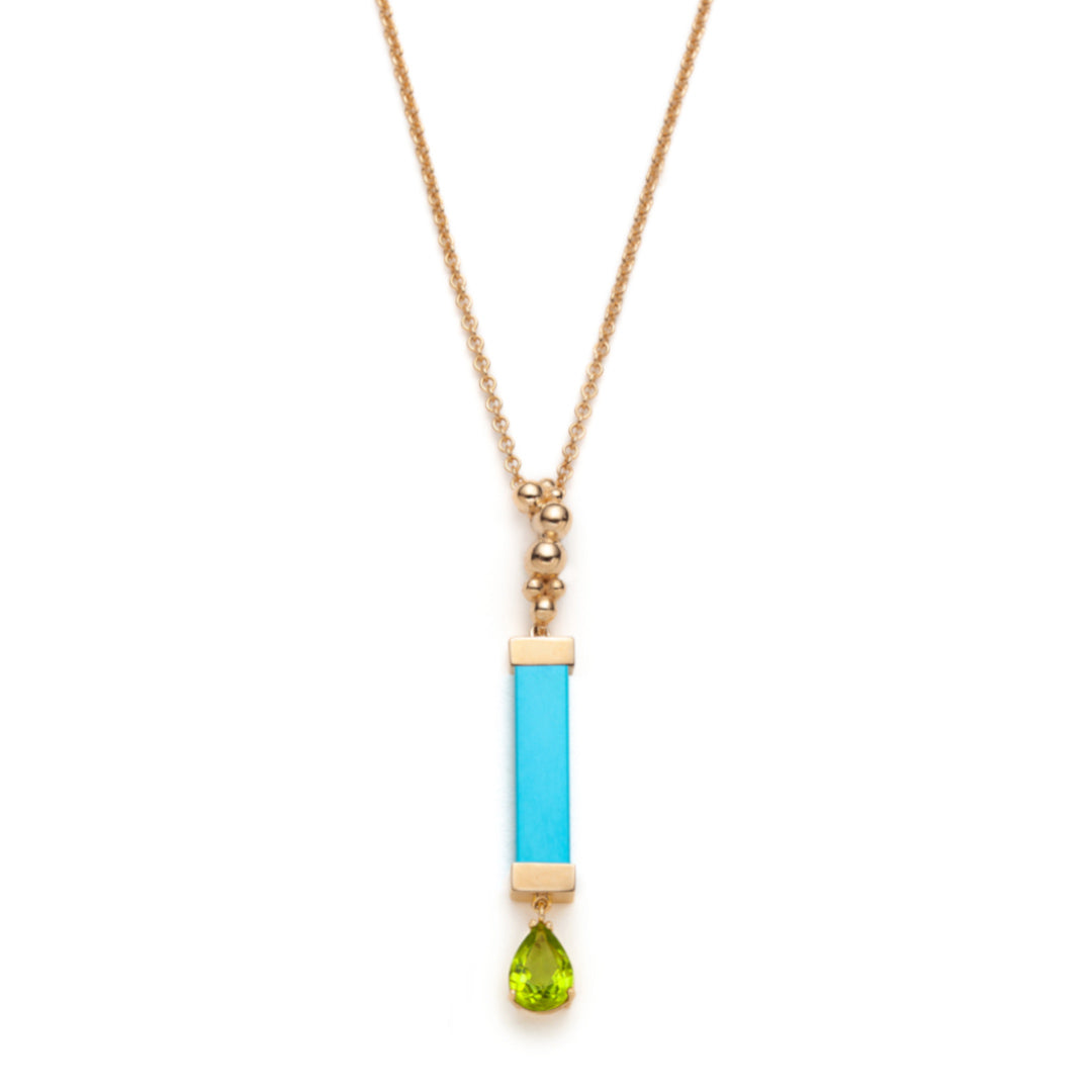 Pendentif Serafino Joya Turquoise et Péridot