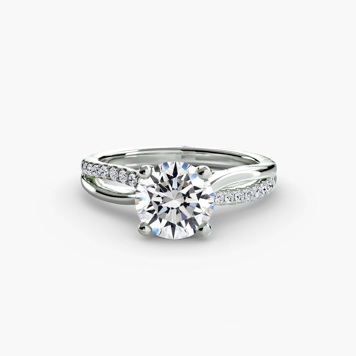 The Split Shank Pavé Solitaire