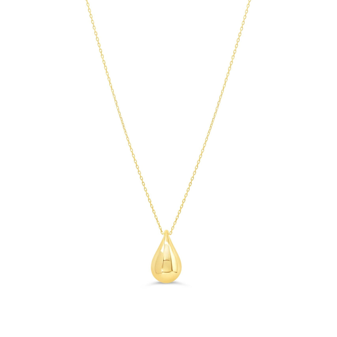 10K Yellow Gold Teardrop Necklace