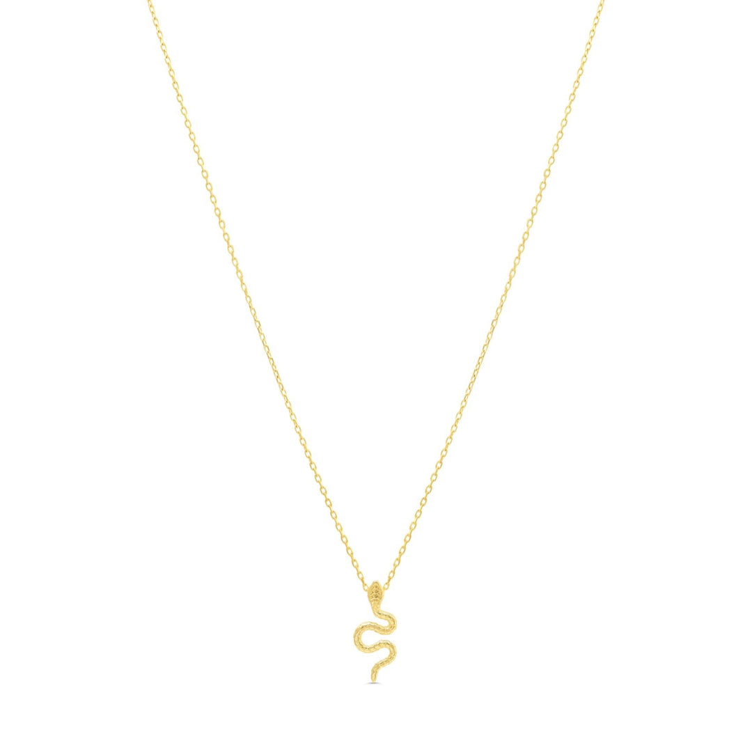 10k Yellow Gold Snake Necklace