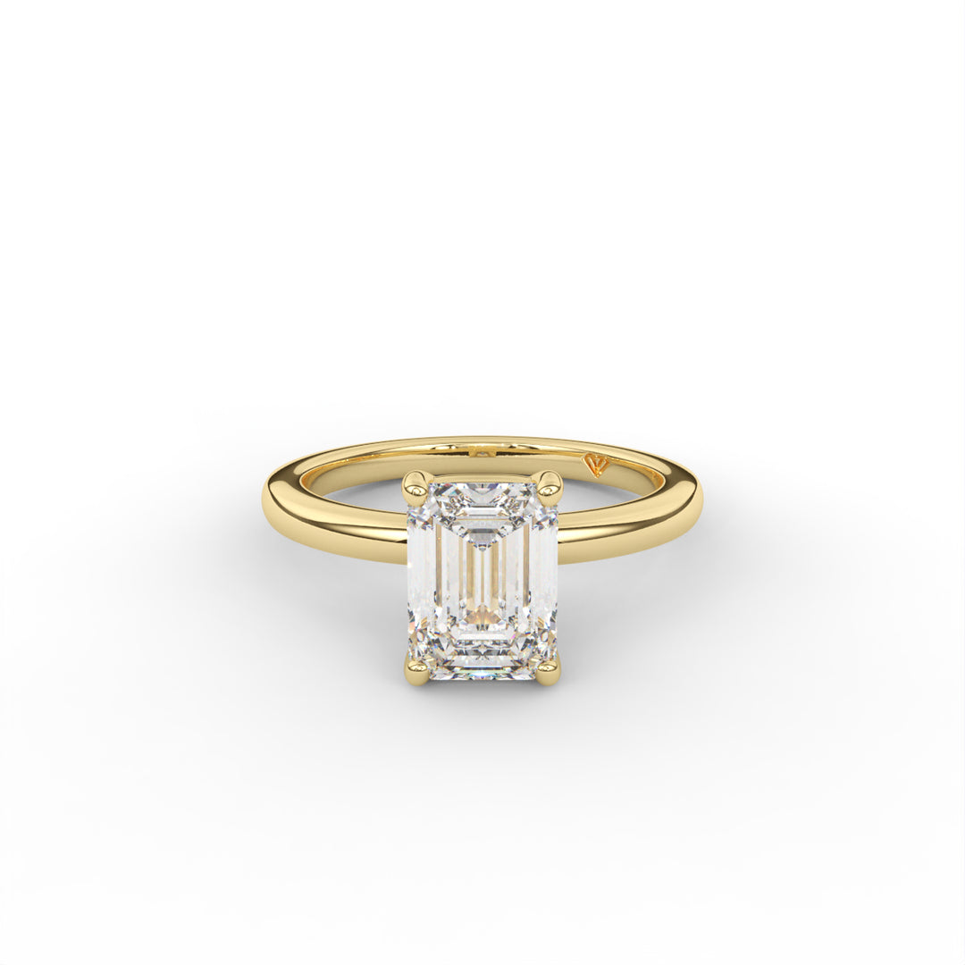 Sabrina - Bague de fiançailles solitaire classique en or jaune 14 carats