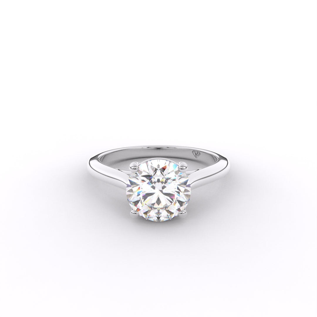 Melissa - Bague de fiançailles cathédrale classique en or blanc 14 carats