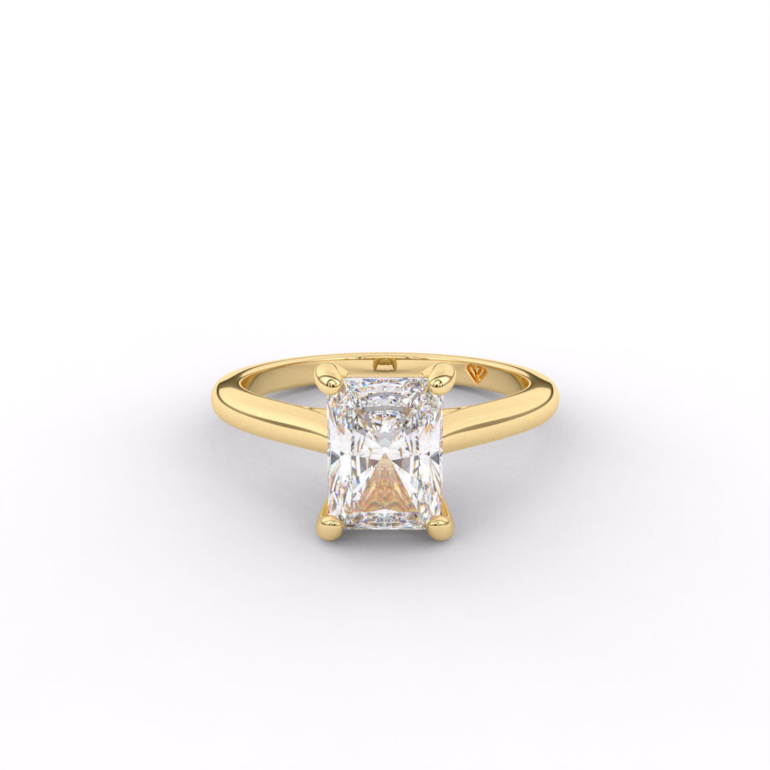 Melissa - 18K Yellow Gold Classic Cathedral Engagement Ring