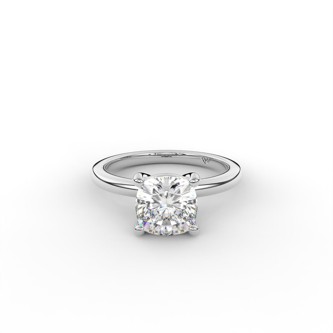 Sabrina - 14k White Gold Classic Solitaire Engagement Ring