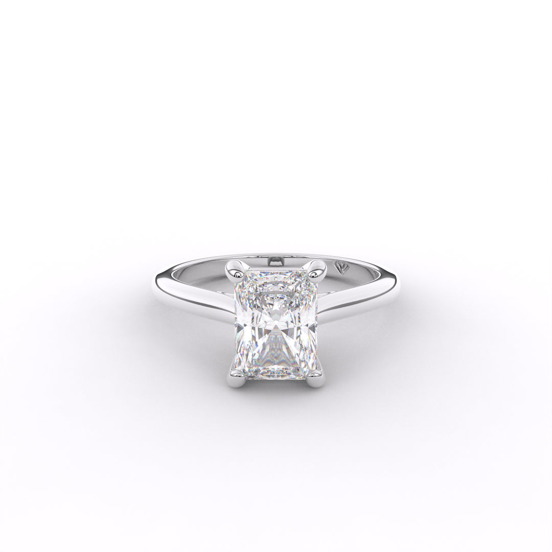 Melissa - 14k White Gold Classic Cathedral Engagement Ring