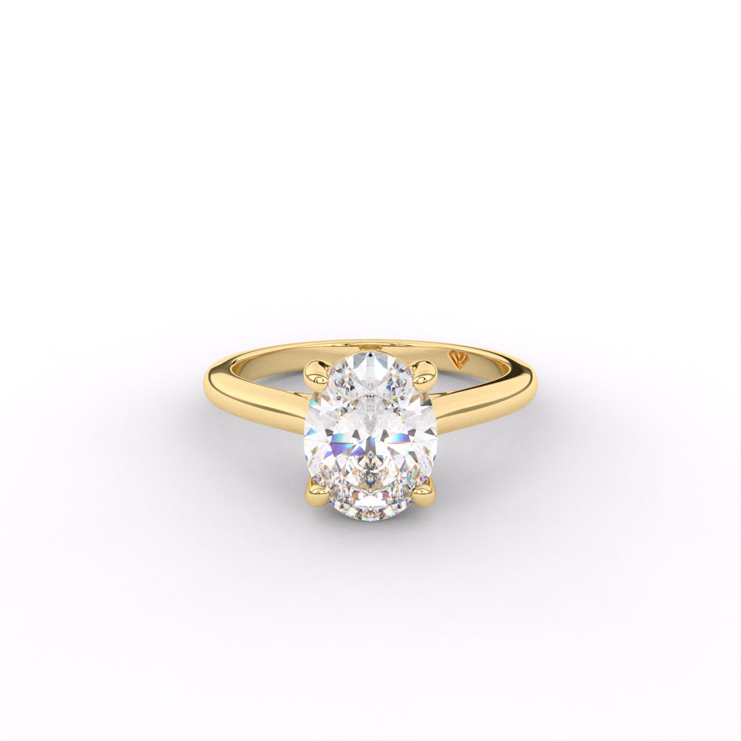 Melissa - 18K Yellow Gold Classic Cathedral Engagement Ring