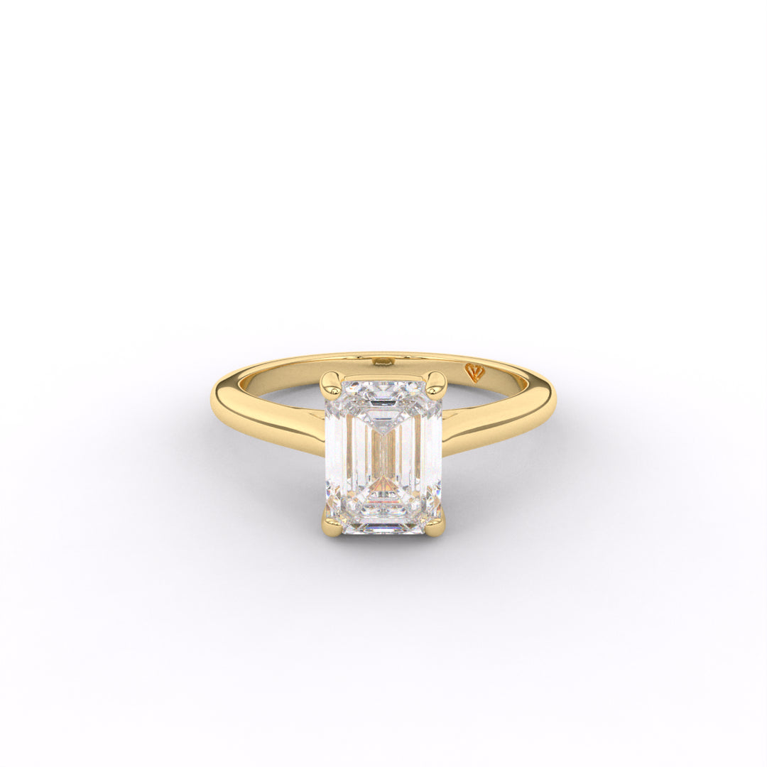 Melissa - Bague de fiançailles cathédrale classique en or jaune 14 carats