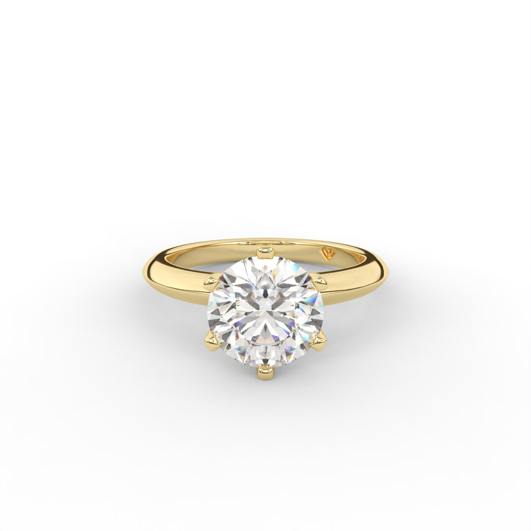 Sophia - 14K Yellow Gold Knife Edge Engagement Ring