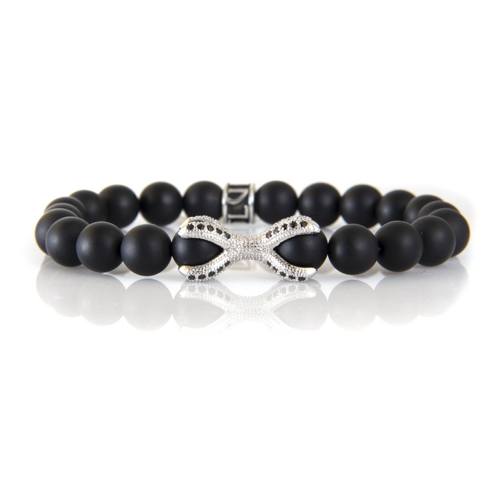 Luenzo Claw Black Onyx Bead Bracelet