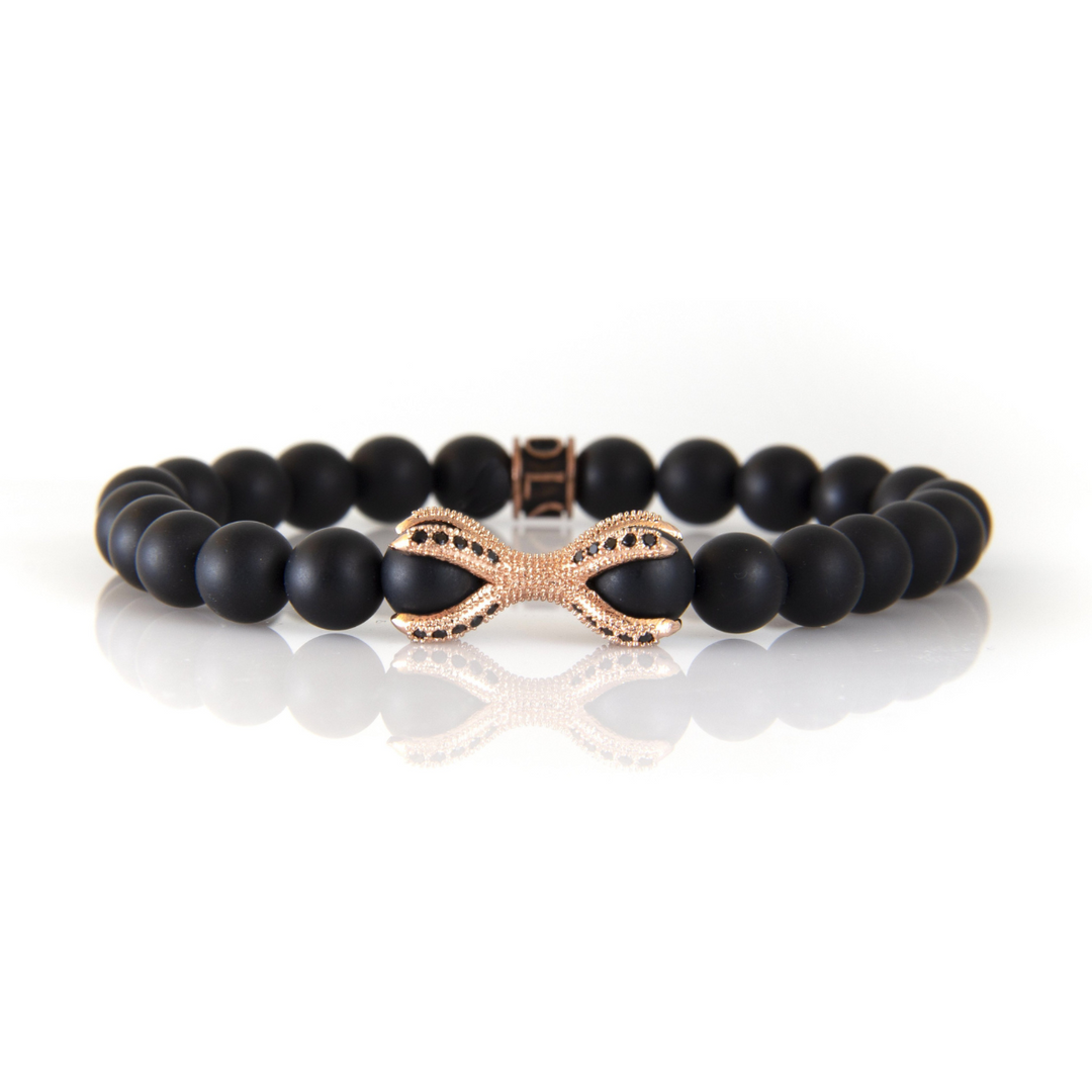 Luenzo Claw Black Onyx Bead Bracelet