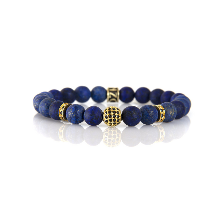 Luenzo Pavé Lapis Lazuli Bead Bracelet