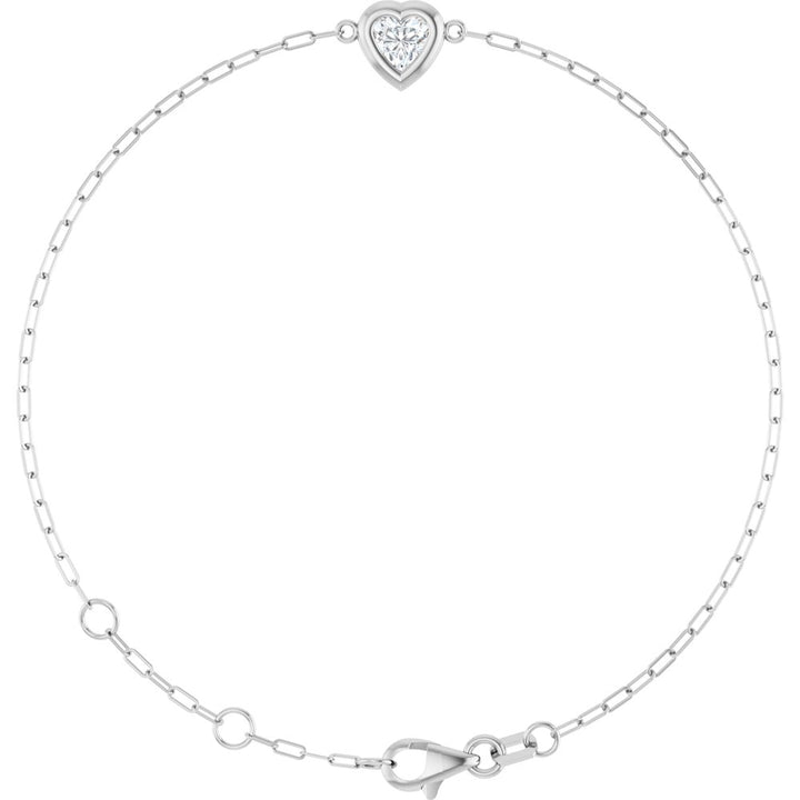 14k Gold 0.50ct Heart Diamond Bracelet