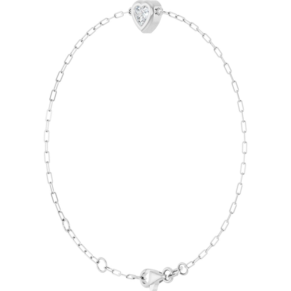 14k Gold 0.50ct Heart Diamond Bracelet