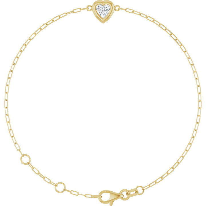 14k Gold 0.50ct Heart Diamond Bracelet