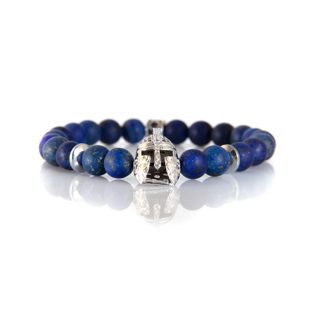 Luenzo Warrior Lapis Lazuli Bead Bracelet