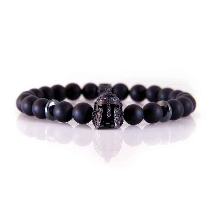 Luenzo Warrior Black Onyx Bead Bracelet