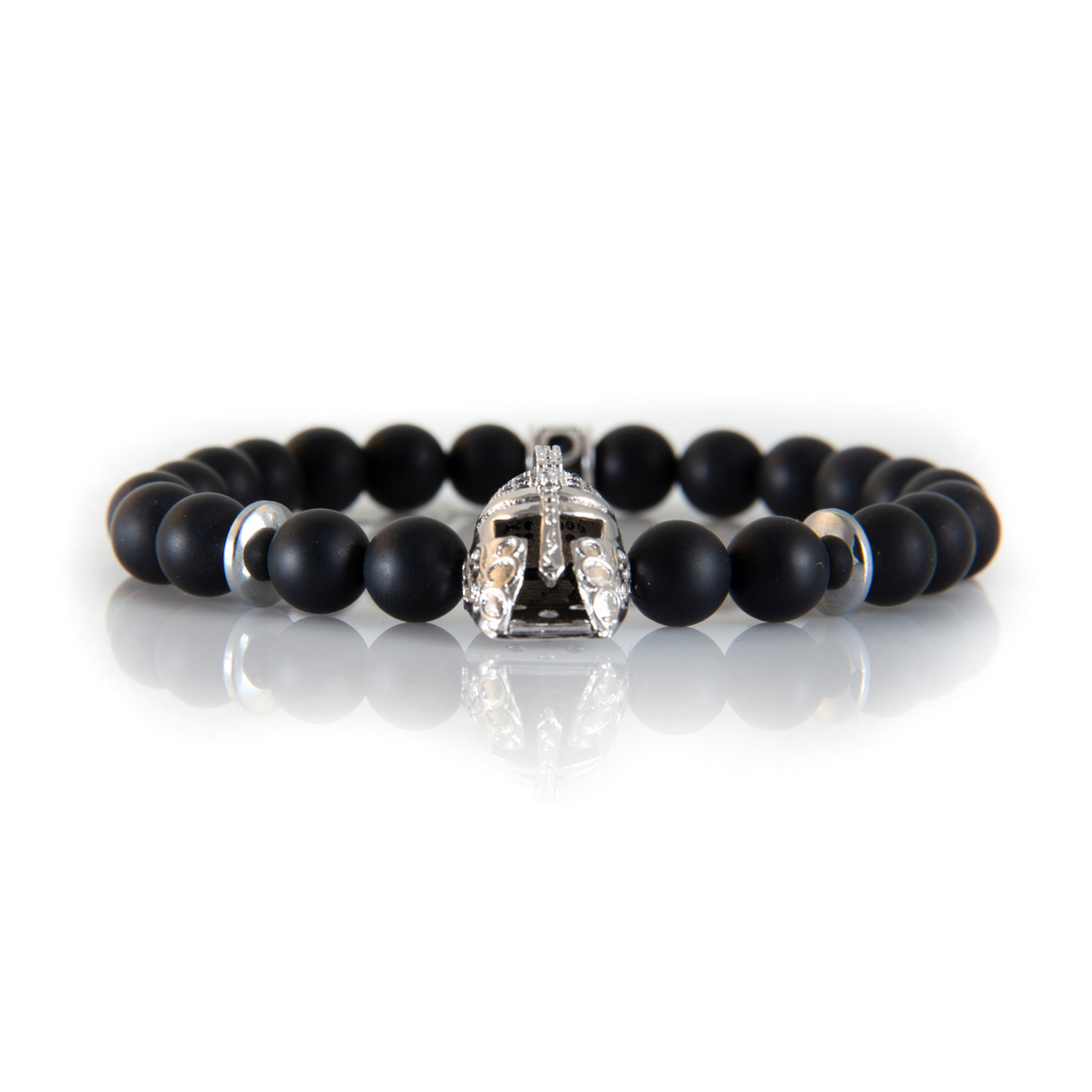 Luenzo Warrior Black Onyx Bead Bracelet