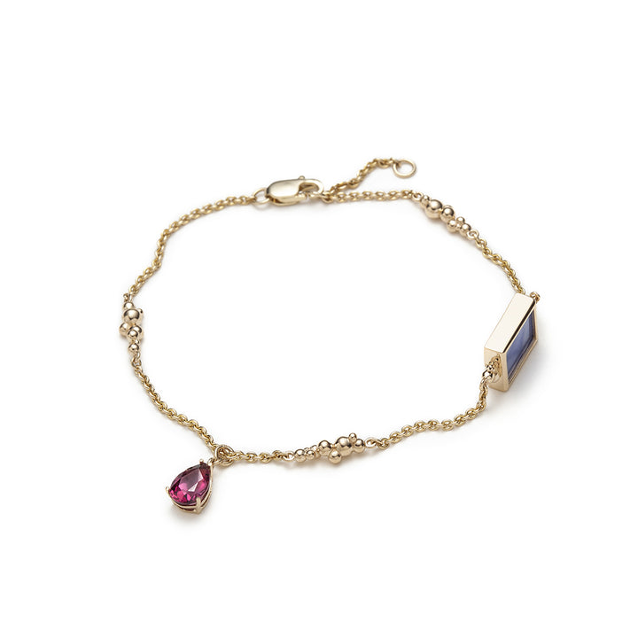 Serafino Joya Blue Agate & Rhodolite Bracelet