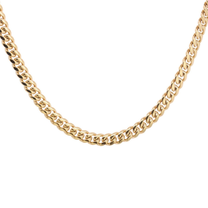 8mm Gold Plated Stainless Steel Cuban Link Chain