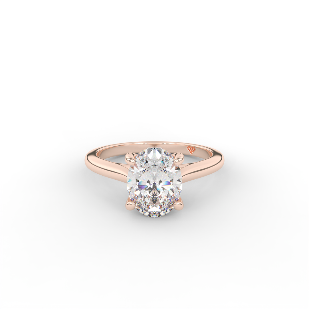 Stephanie - Classic Cathedral Hidden Halo Engagement Ring