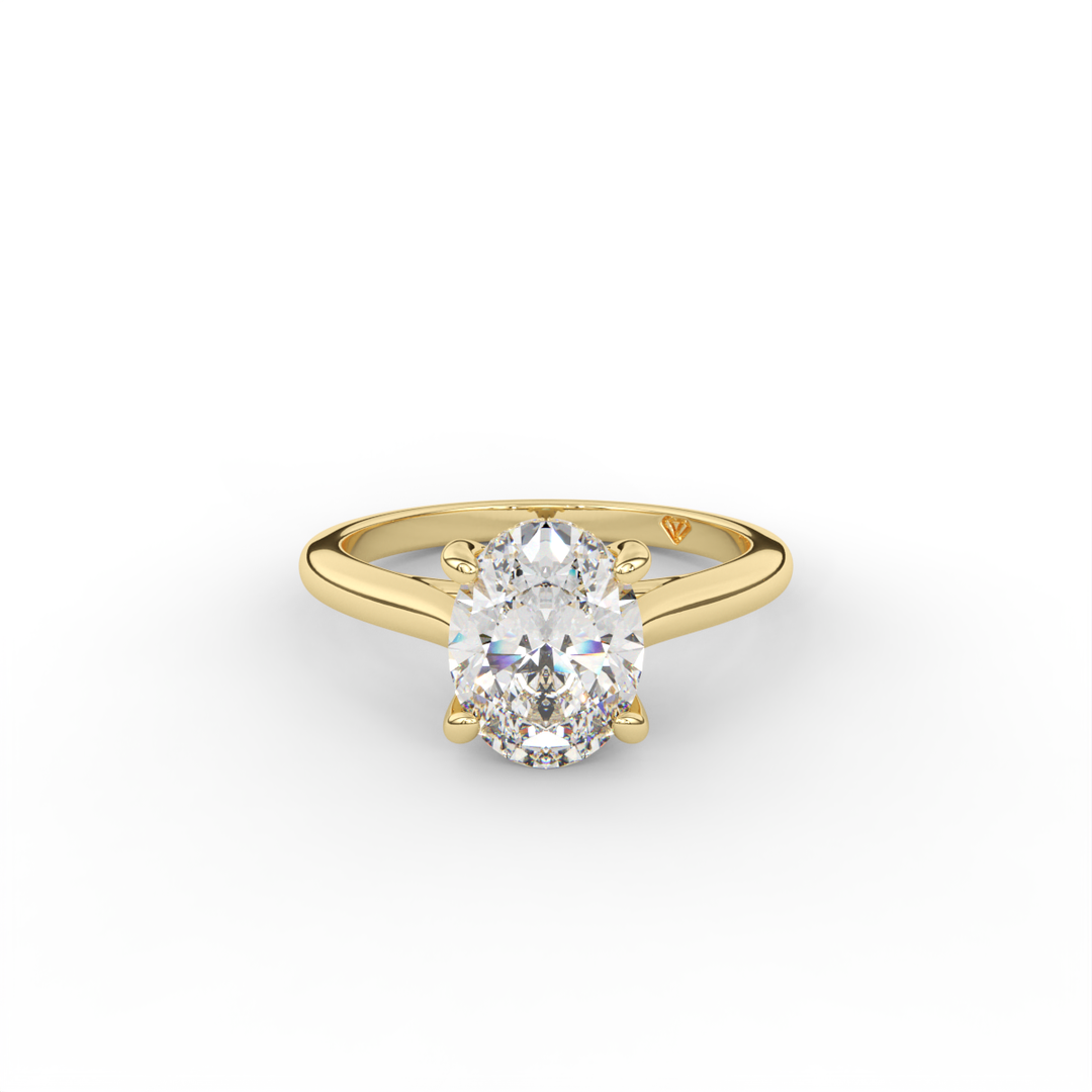 Stephanie - Classic Cathedral Hidden Halo Engagement Ring