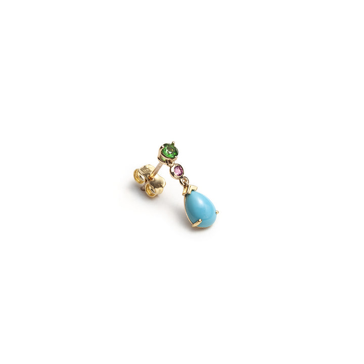 Boucles d'oreilles Serafino Picolo multi-pierres