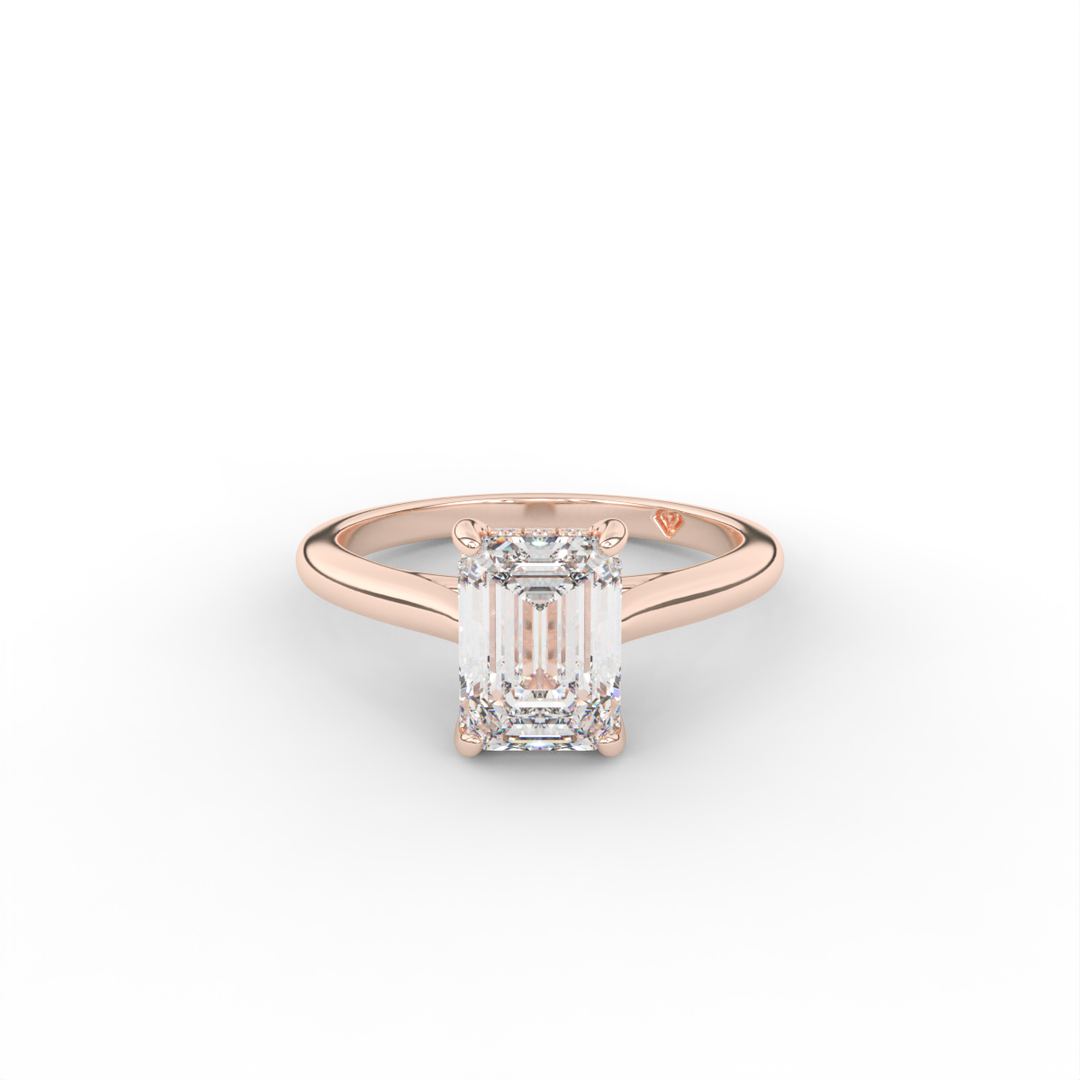 Stephanie - Classic Cathedral Hidden Halo Engagement Ring