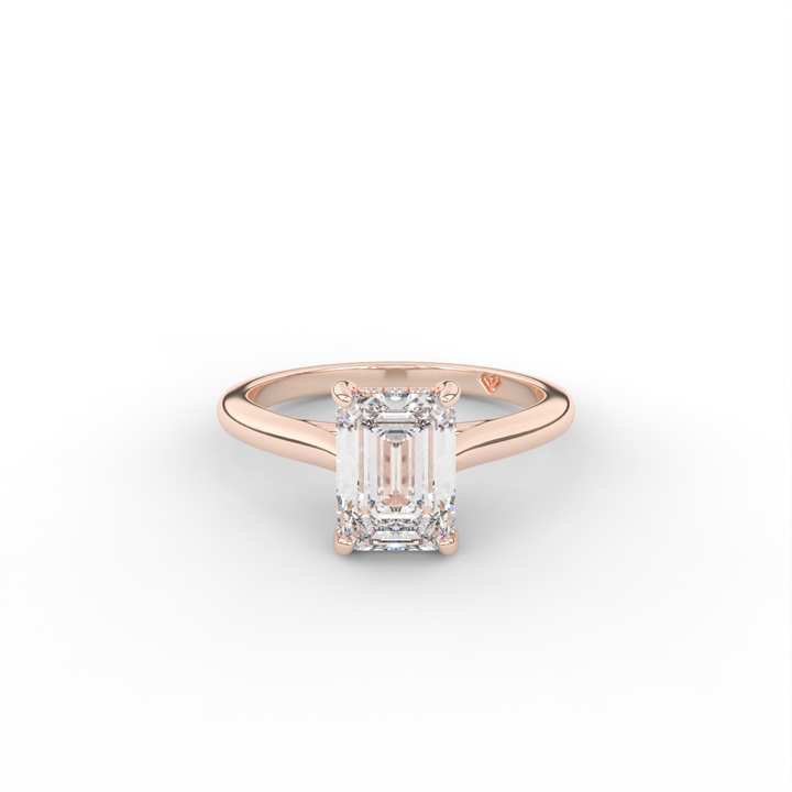 Stephanie - Classic Cathedral Hidden Halo Engagement Ring