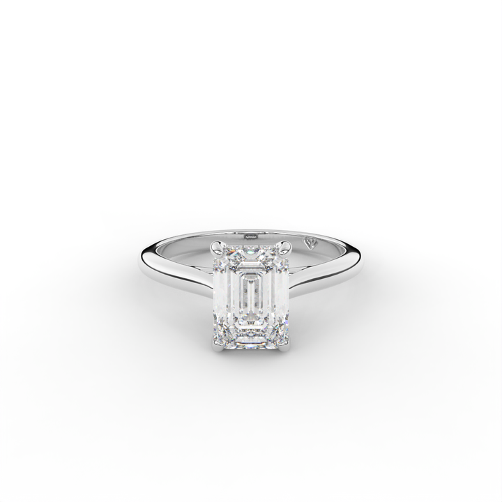 Stephanie - Classic Cathedral Hidden Halo Engagement Ring