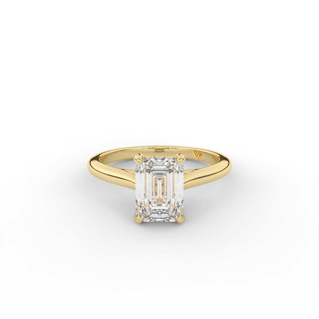 Stephanie - Classic Cathedral Hidden Halo Engagement Ring
