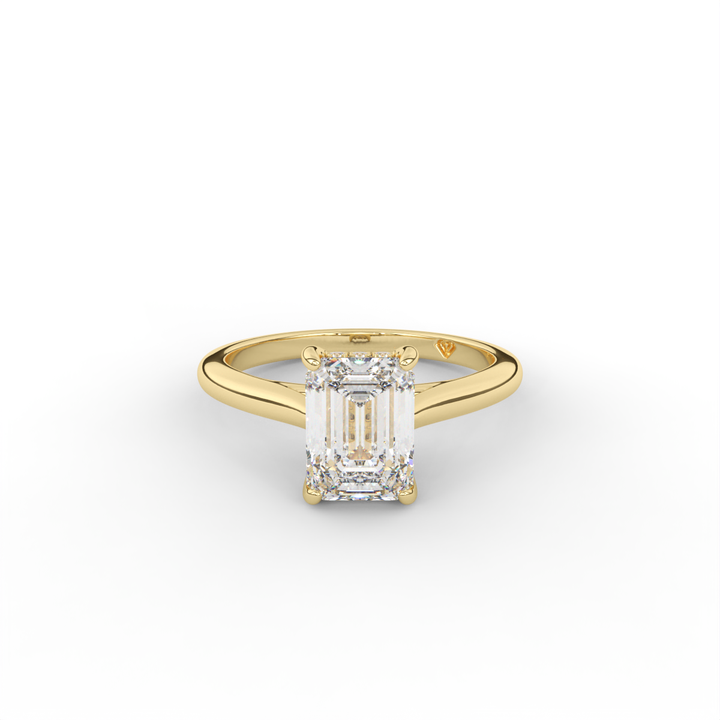 Stephanie - Classic Cathedral Hidden Halo Engagement Ring