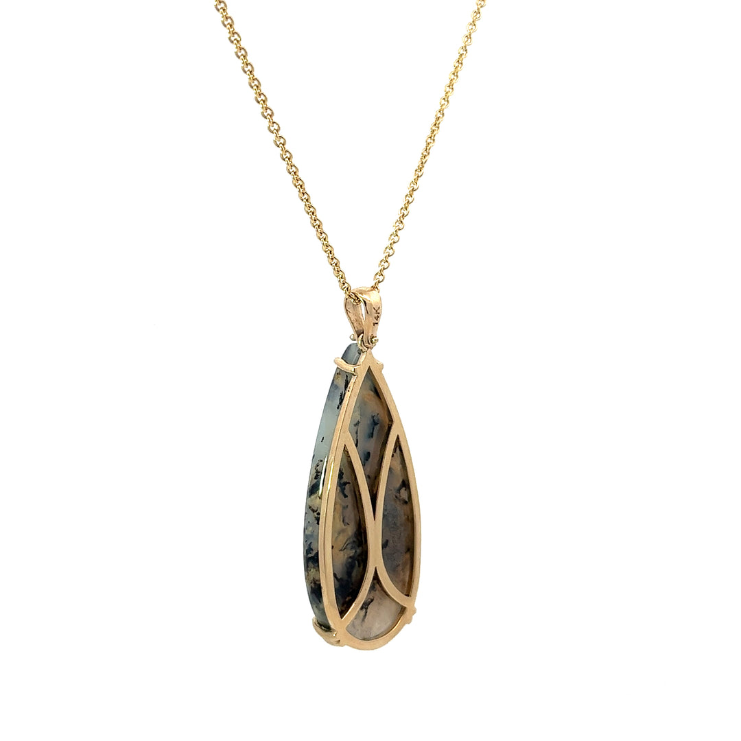 14k Natural Tiger Dendrite Agate Necklace (1 of 1)