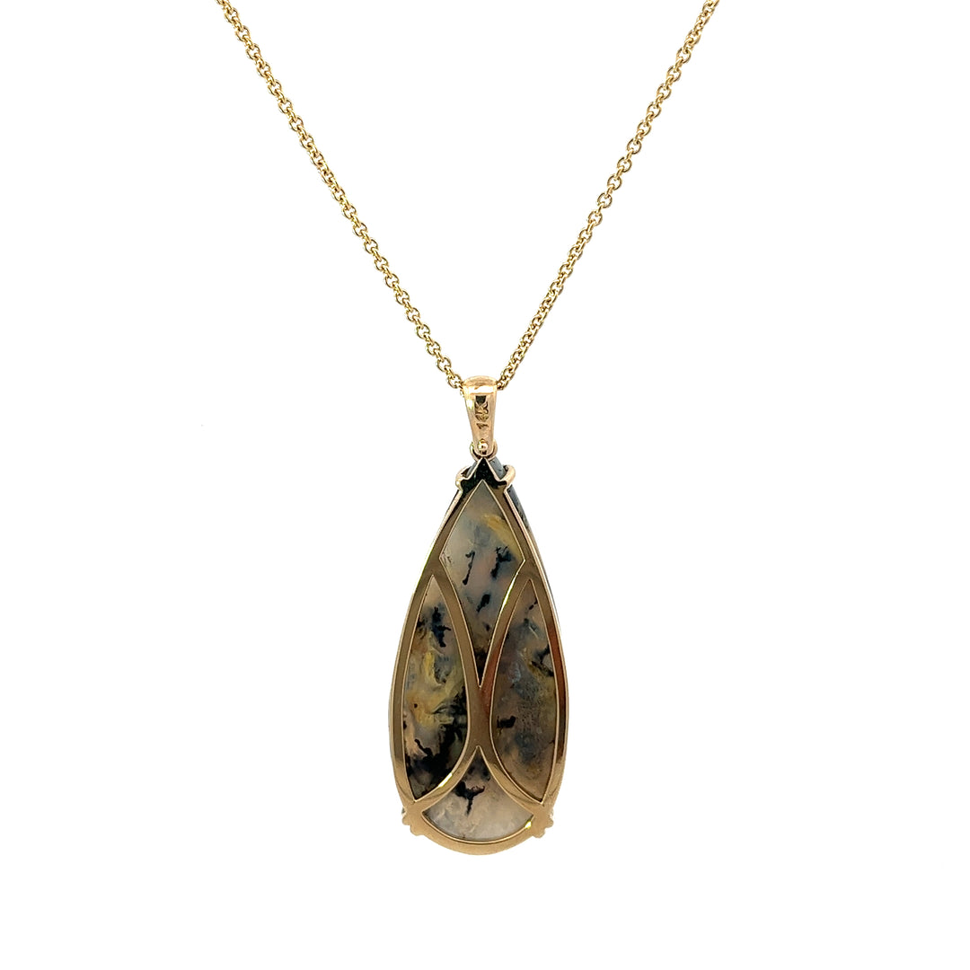 14k Natural Tiger Dendrite Agate Necklace (1 of 1)