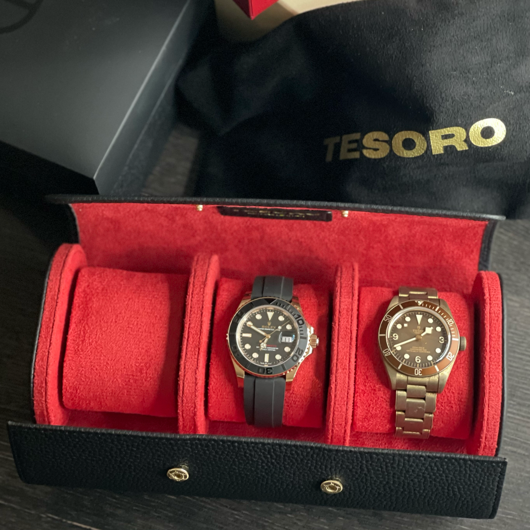 Tesoro Premium Genuine Leather Watch Roll