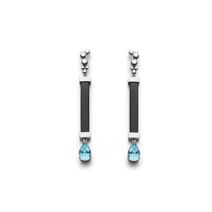 Serafino Joya Onyx & Topaz Earrings