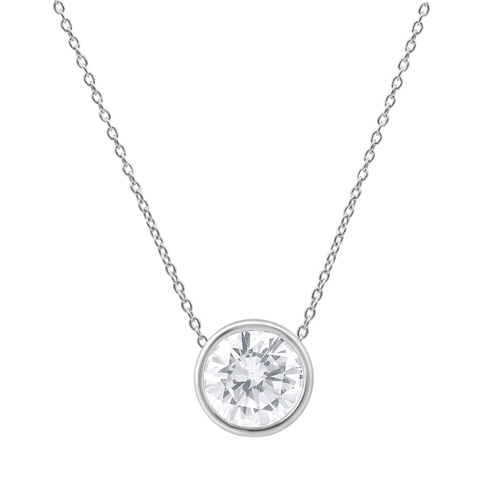 1ct Round Bezel Set Solitaire Pendant 14K